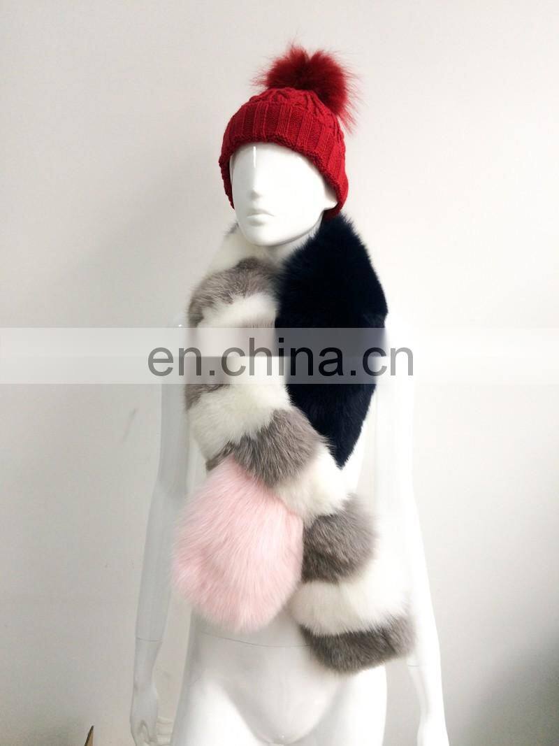 High Quality Nice Real Fox Fur Luxury Scarf