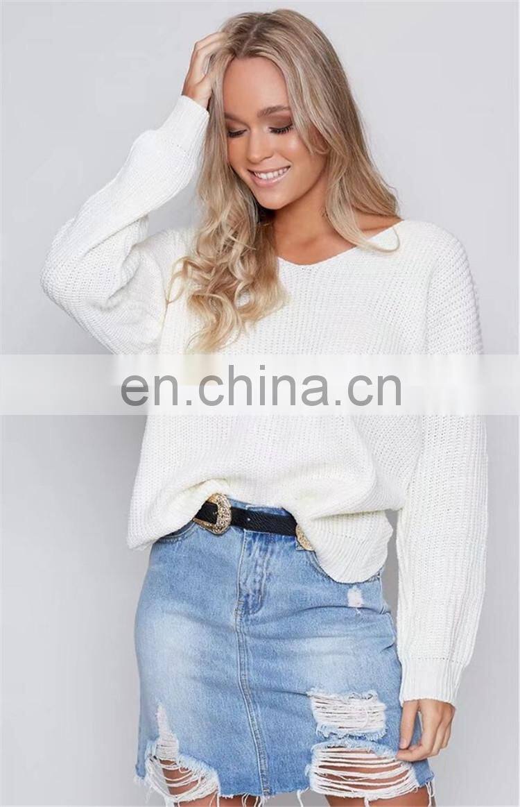 New fashion long sleeves warmer sweater for beautiful women KMY1082