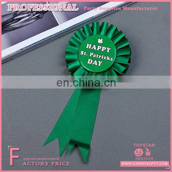 High Quality "Kiss Me I'm Irish Badge", St'Patrick Badge reel badge holder