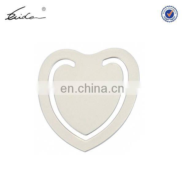 round printed logo metal stick book page marker with crystal