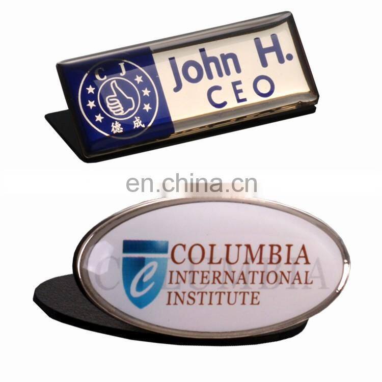 Custom Metal staff name badge international employee name badge