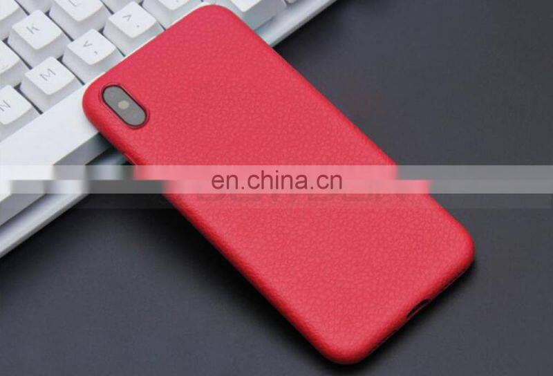 Protective Case Leather lines Phone Case for iPhone X Soft TPU Back Cover