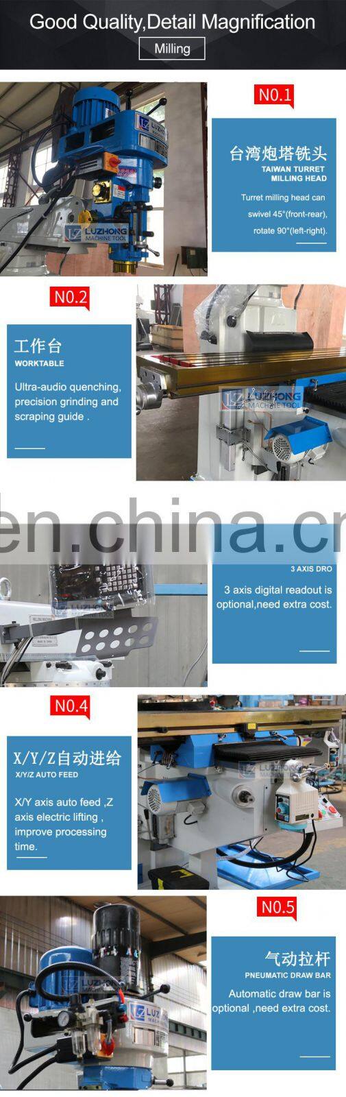 X6325D China Small Metal Vertical Turret Milling Machine