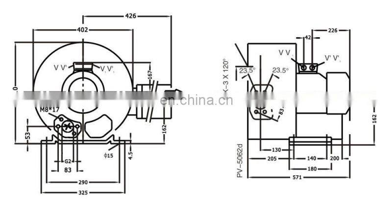 380volts High Suction Negative Pressure Side Channel Blower