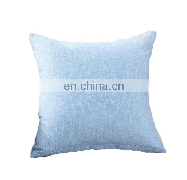 Cool colors linen cushion cover solid throw pillow case cover for couch