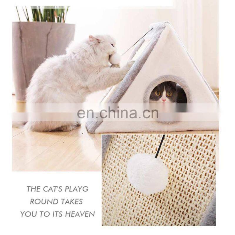 Hot Sale Eco Friendly Multi-functional House Fleece Bedding Products Pet Bed Cat Nest