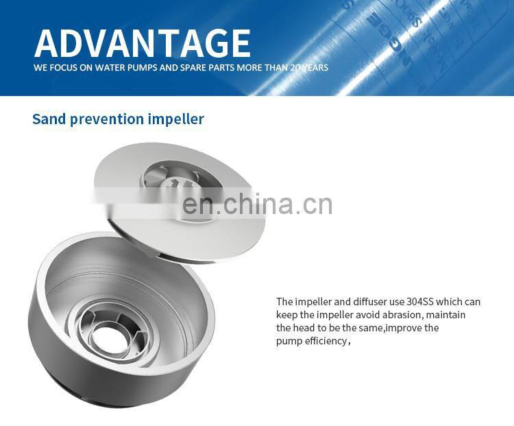 5SP pump 55hp 4kw electric motor water submersible impeller price jet pump for deep well