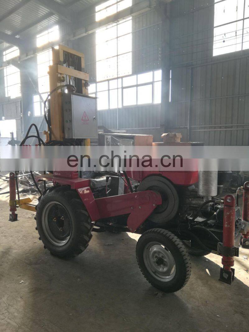 150m deep good price small portable tractor mounted water well drilling rig