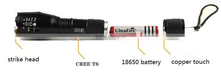 Aluminum18650/3*AAA Battery Military 1000 Lumen Best Tactical Flashlight