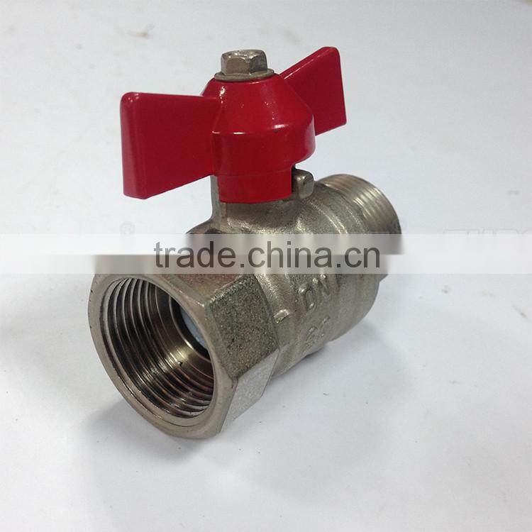Factory Provide Directly high temperature brass DN20 ball valve with steel handle