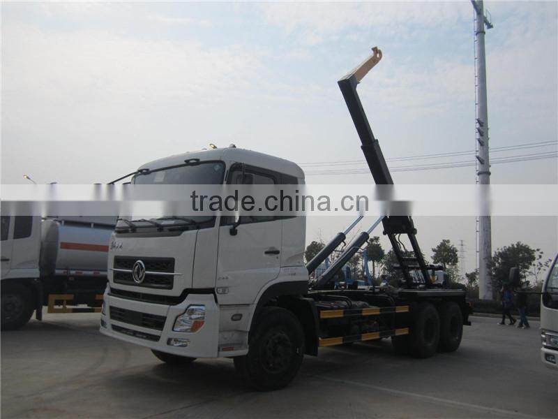 Dongfeng tandem axle hook loader garbage truck