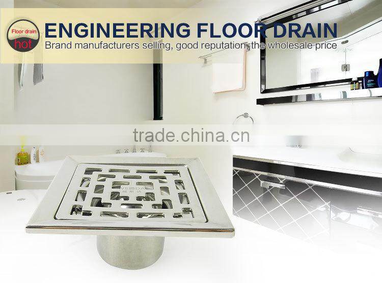 WESDA 3.5inch new style Full set adjustable floor drain with bottom outlet Stainless Steel Floor drain,roof drain, shower drains