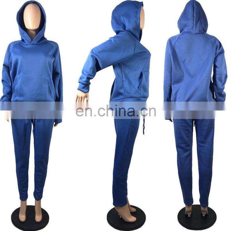 Customized women's fashion spring hooded suit sportswear 2 piece set of women's clothes