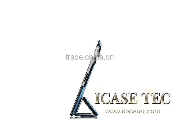 2015 Wholesale China New ultra thin pu leather stand case Durable unique design standing pu leather book case for ipad 2 3 4