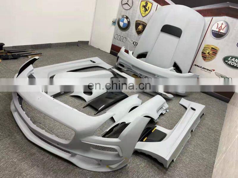 Runde Resin Or Half Carbon For Mercedes-Benz SLS AMG R197 Black Series Body Kit Front Bumper Side Skirt Rear Bumper Hood Spoiler