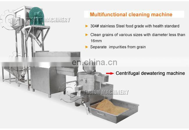 maize washing drying machine millet cleaning machine sesame wheat washer and dryer machine