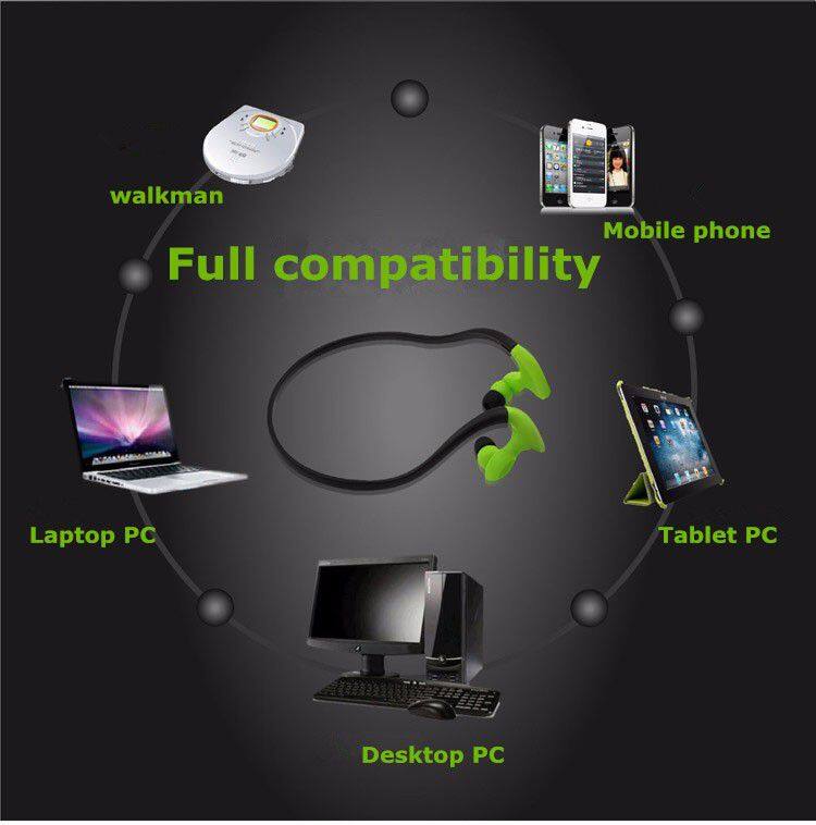 Wired Sweatproof Earhook In Ear Sport Headphones neckband earphone with Microphone for Running Jogging