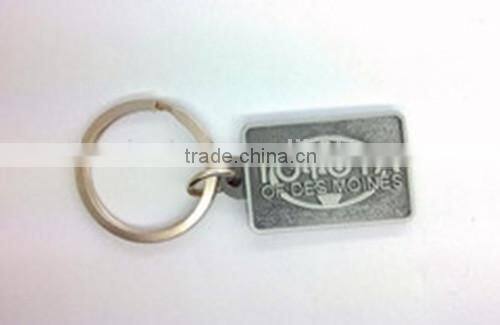 Cheap dye black metal key chain