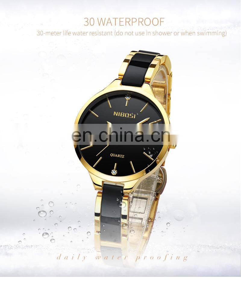 NIBOSI Watch Women Watches Ladies Creative Women's Ceramic Bracelet Watches Female Clock Relogio Feminino Montre Femme