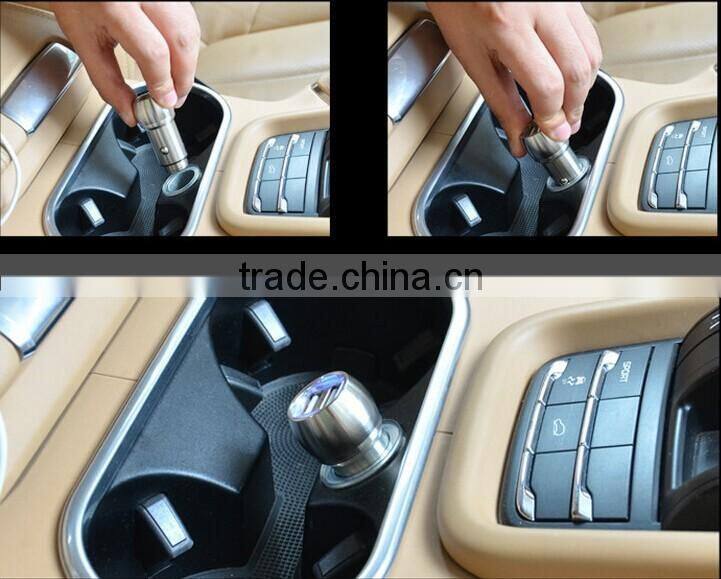 Hottest sale stainless steel Safety Hammer dual usb car charger