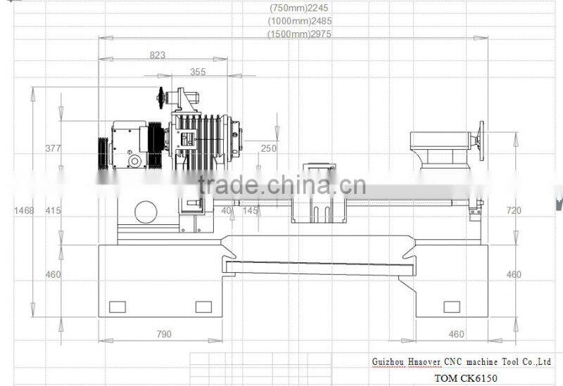 CK6150 hydraulic station for hydraulic chuck and tailstock cnc lathe