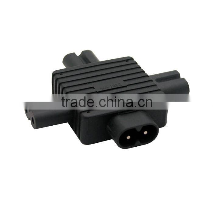 Well-known IEC 320 C8 to 3XC7 AC power adapter 3 in 1 C8 C7 AC power adapter
