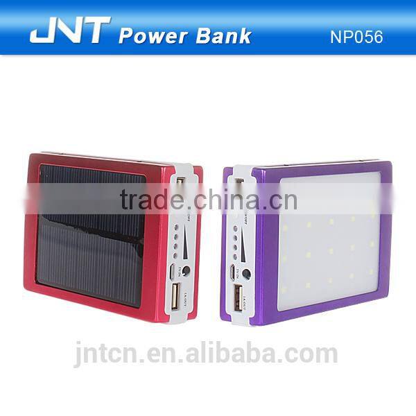 high capacity rechargeable Solar charger power bank with dual USB output NP056