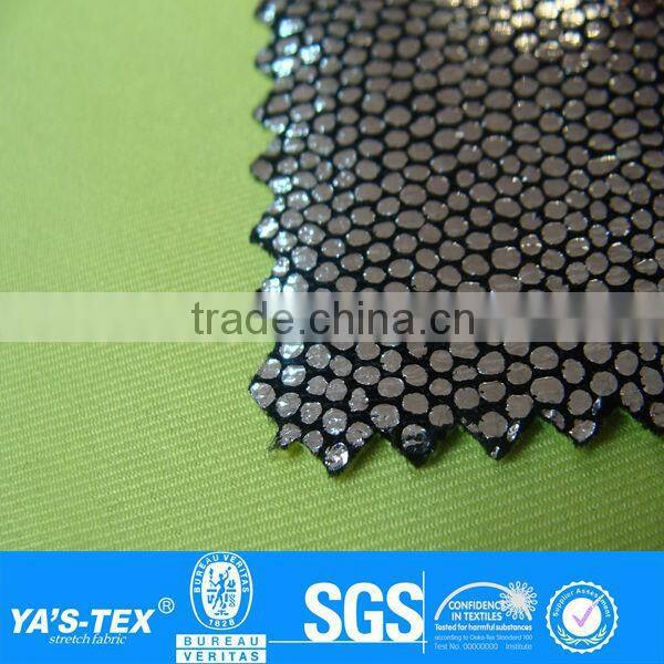 4 way stretch polyester bonded shining fabric for softshell jacket
