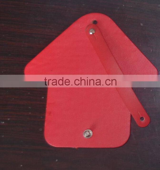 PU Leather Mushroom Shape Tag can be Decorated with DIY Slide Letters