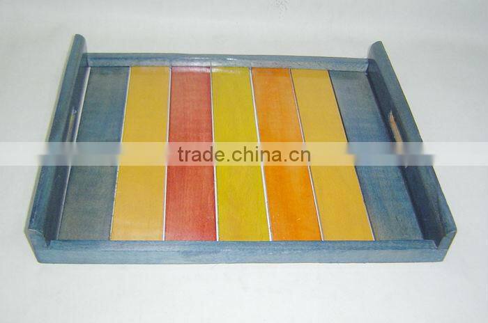 steam beach wood decorative serving tray set of 6 pcs