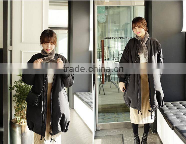 New Winter Fashion Lady Plain Plush Faux Rabbit Fur Scarf