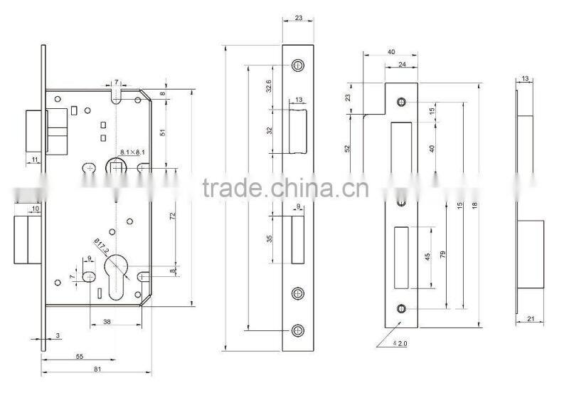 5572 Security Steel Door Lock