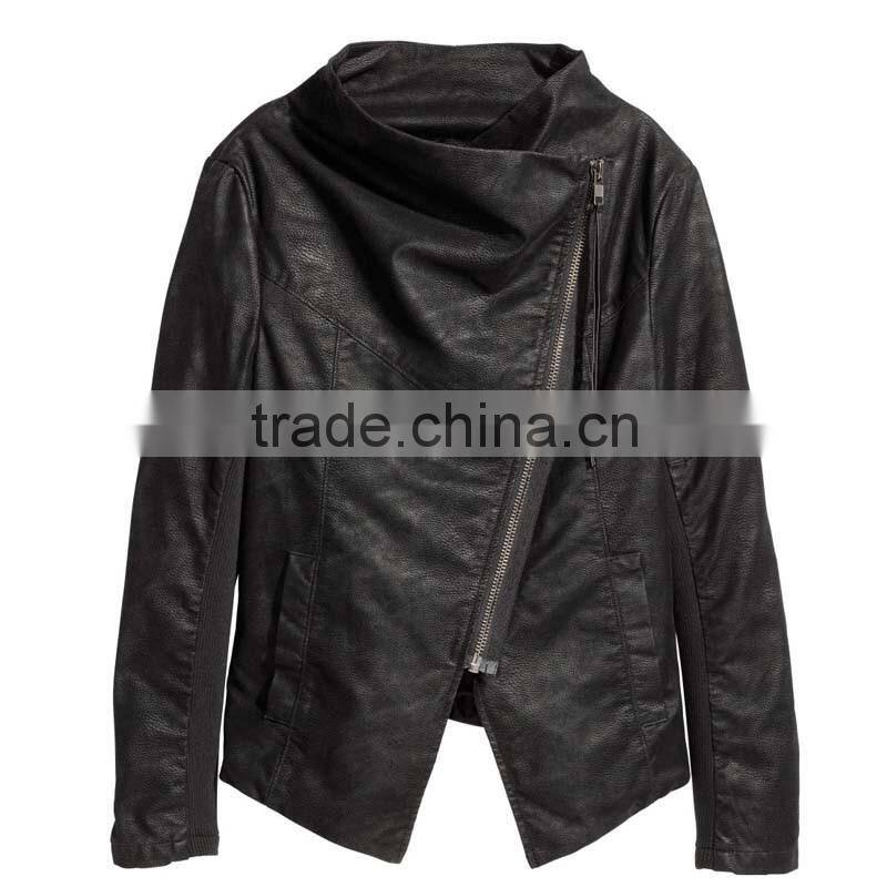 2016 Autumn Latest Imitation Leather Biker Jacket HSJ9466