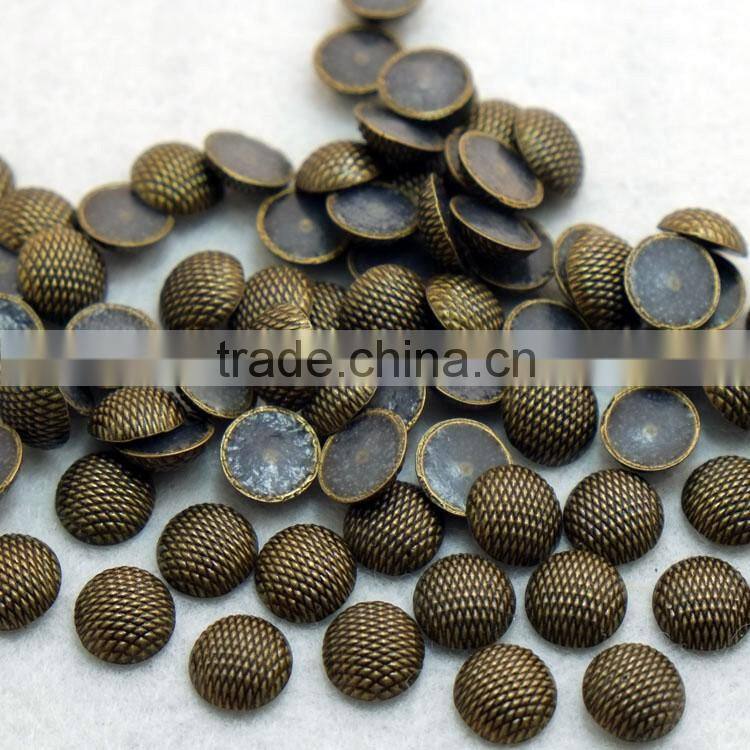 Wholesale Price 6mm/8mm/10mm Alloy Hot Fix stud Round with spot, Garment Metal Fittings, Jeans Metal Fitting