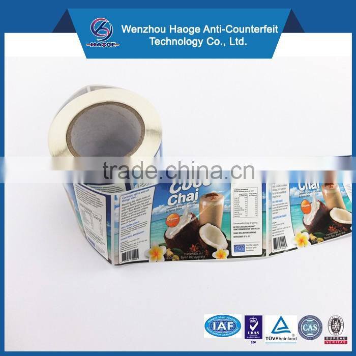 Waterproof Coconut oil bottle label,organic coconut oil private label