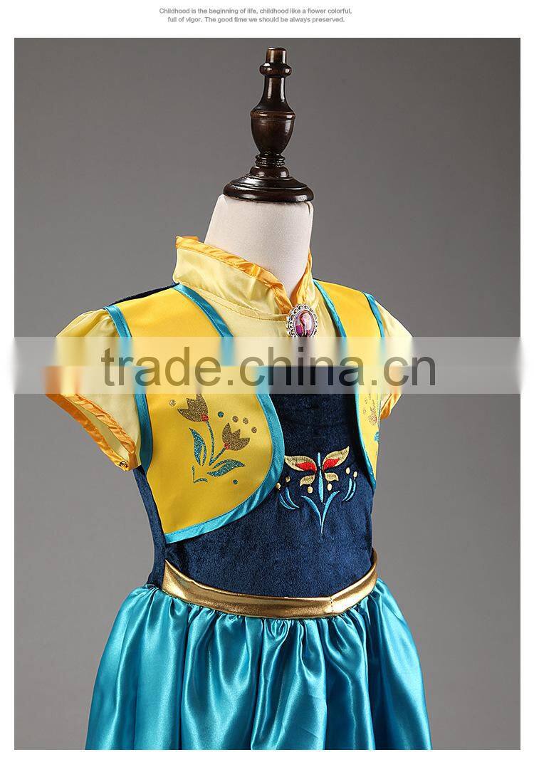 2015 China factory wholesale popular frozen cosplay dress gown (Ulik-A0115)