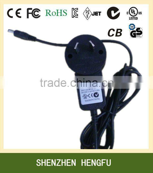 230V 12V 1A AC to DC Power Supply (with UL Approved)