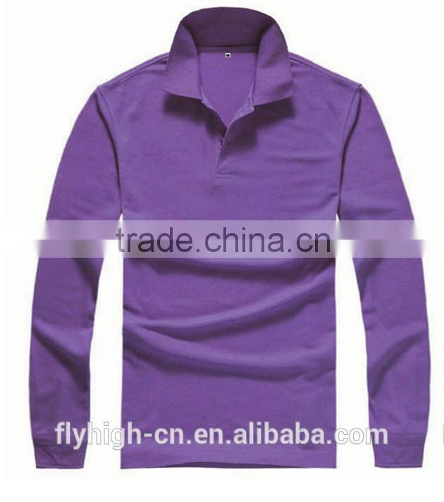 New Style Casual Long Sleeve unisex Polo T Shirt