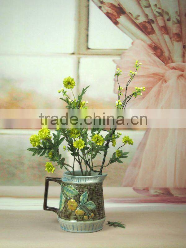 ceramic vase with lovely flower design