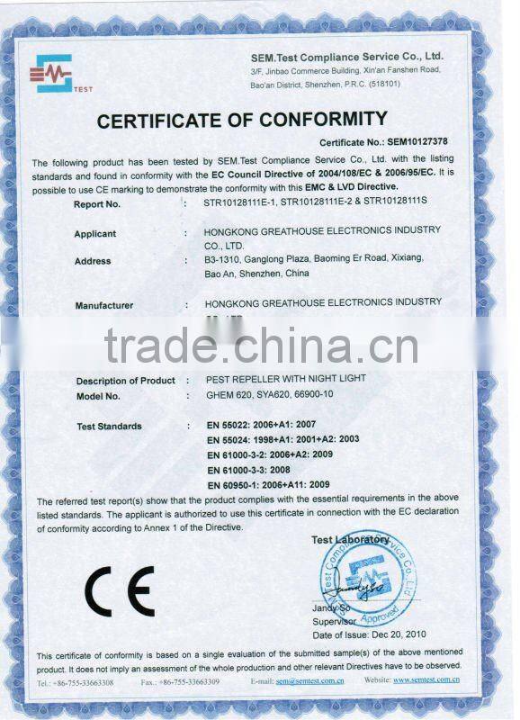 Eco-friendly solar bed bug repellent GH-631