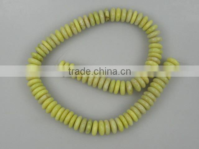 natural lemon stone rondelle beads