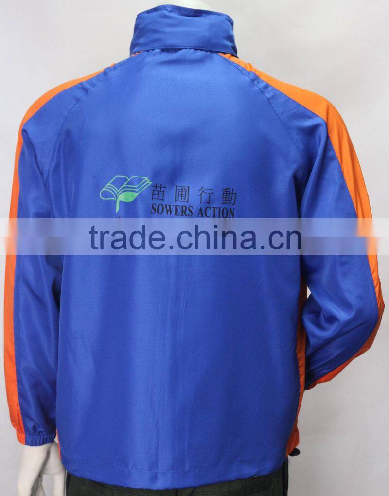 Waterproof hiddien hood promotional jacket