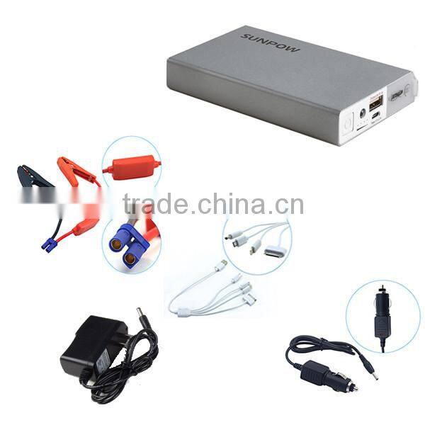 SUNPOW car battery jumper car jump starter power bank 6000mah