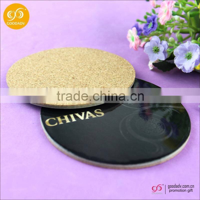 Wholesale custom hight quality eco-friendly blank mdf cork coaster