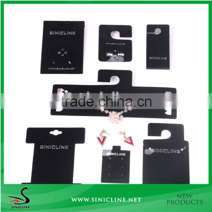 Sinicline useful black paper sunglasses hanger with logo printed