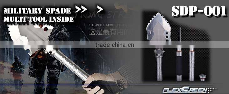Foldable outdoor carbon steel multifunction military spade