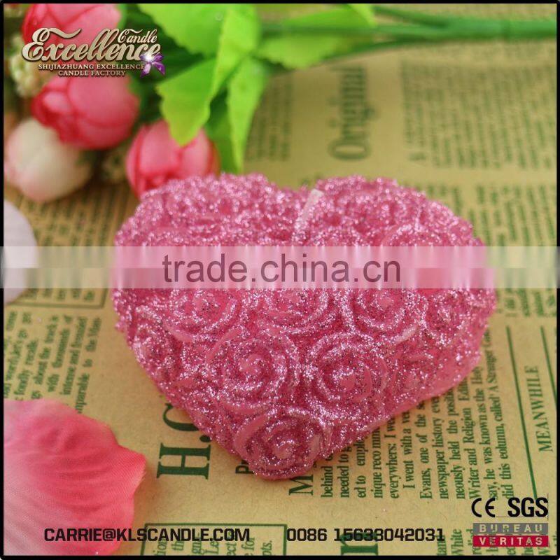 the most popular romantic heart shape decorative wedding candle