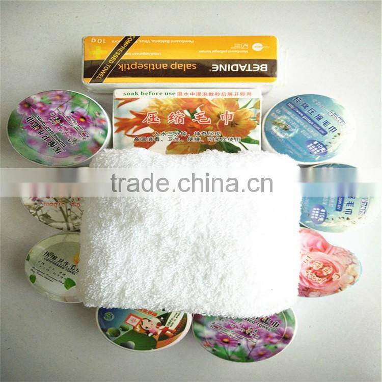 china factory direct sell promotional gift cotton compressed towels custom