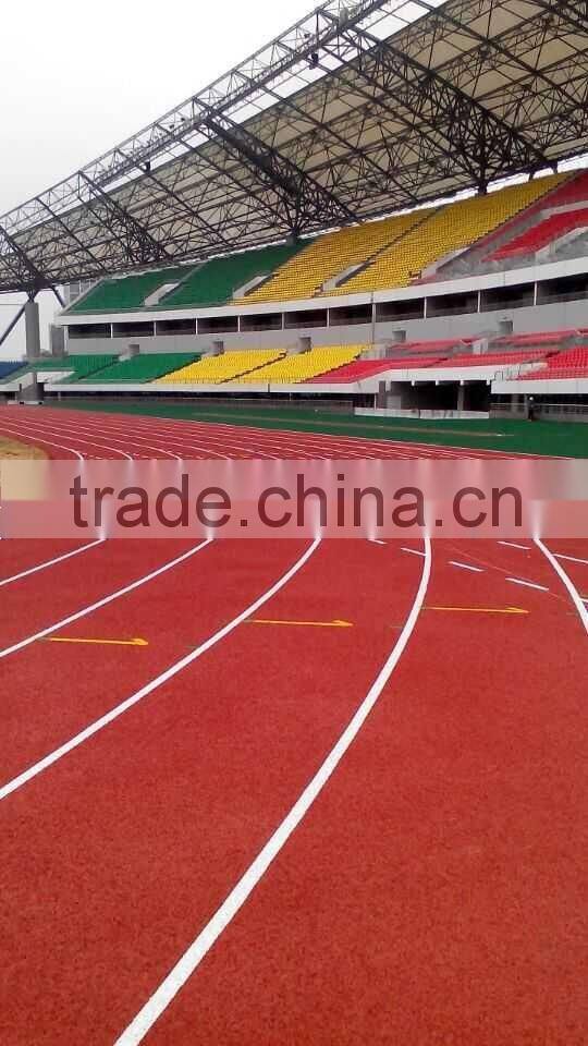 China factory price stadium athletic running rubber track synthetic running track material