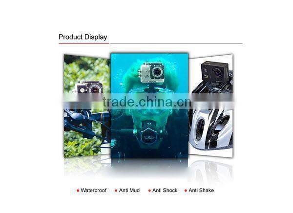 Newest 1.5inch High Speed Recording wifi 1080P 30m waterproof remote control multifunctional sport camera